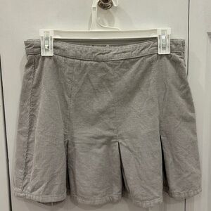 Urban Outfitters Grey Corduroy Pleated Mini Skirt